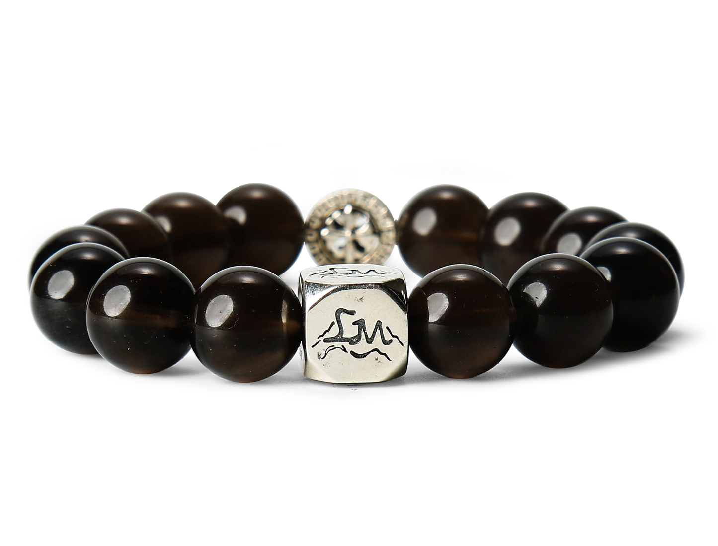 Catalyst metal crystal bracelet — cintamani — front detail — Leymen Jewels