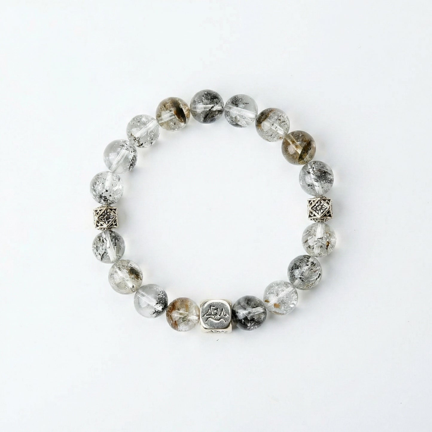 Prism metal crystal bracelet — herkimer diamond — amplifies energy and sharpens mental clarity — Leymen Jewels