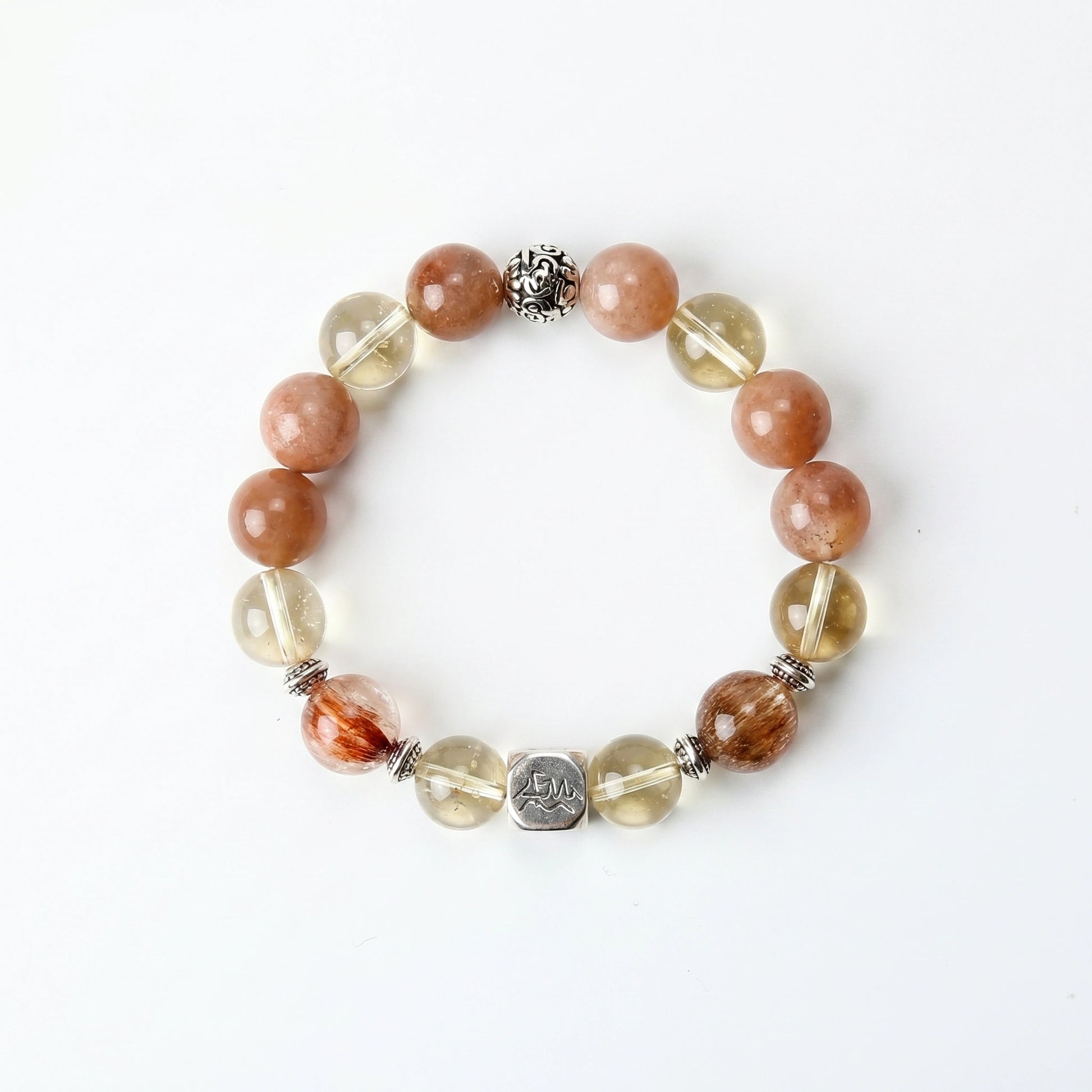 Radiance earth crystal bracelet — citrine and sunstone — solar leadership and grounded abundance — Leymen Jewels